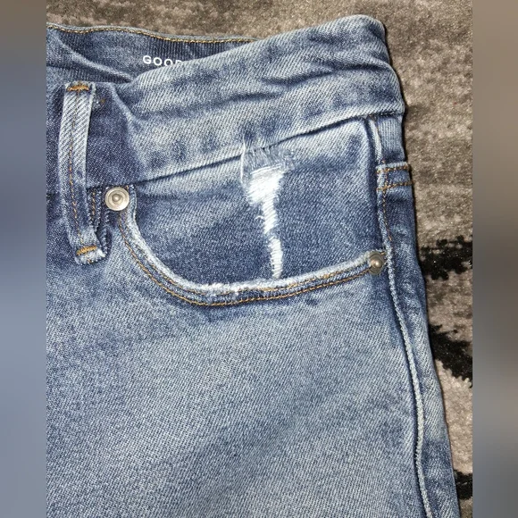 EUC Good American Size 6/28 Good Legs Mid Rise Flare Blue Jeans!! - Picture 13 of 16